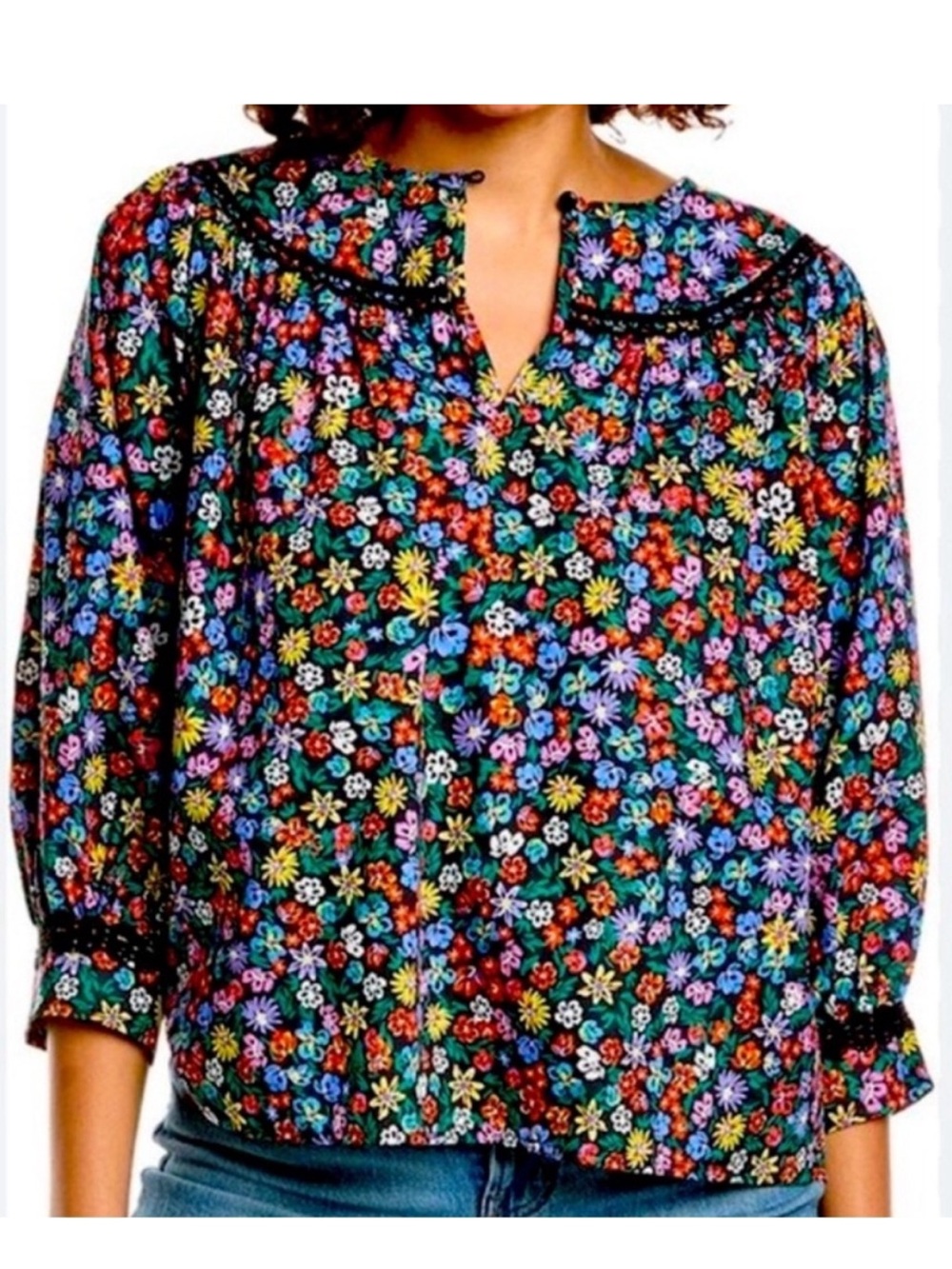Johnny Was Risa Poplin Blouse XS NWT